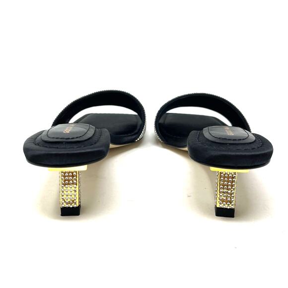 Good American Kickstand Slide Sandal Mules Black Diamond Size 7.5 GA117KD - Picture 10 of 12